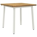 vidaXL 90 x 90 x 75 cm Solid akasietre Hvit Torget