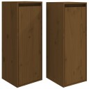 vidaXL Veggskap 2 stk honningbrun 30x30x80 cm heltre furu