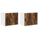  Kjøkkenskap 2 pcs Røkt eik 50 x 31 x 40 cm Konstruert tre