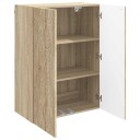 vidaXL Vegghengt skap Sonoma eik 66 x 34,5 x 90 cm Konstruert tre