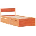  Sengeramme uten madrass voksbrun 90x190 cm heltre furu 8721102647444