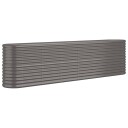 vidaXL Plantekasse pulverlakkert stål 260x40x68 cm grå