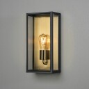 Konstsmide Carpi vegglampe E27 svart/messingfarged medium.