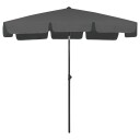 vidaXL Strandparasoll antrasitt 200x125 cm