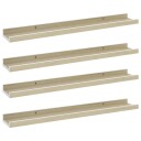 Vegghyller 4 stk hvit og sonoma eik 60x9x3 cm 8720286417966
