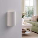 Lindby Colja gipsvegglampe, hvit, halvrund