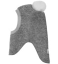 Huttelihut Ullbalaclava med Alpakka Dusker for Barn, Medium Grey Melange (1-2 år)