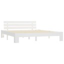vidaXL Sengeramme hvit heltre furu 160x200 cm