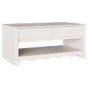  Kaffebord "DRAMMEN" Hvitt 99x55x45 cm Solid Tre Furu