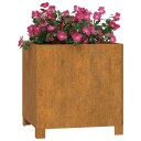 vidaXL Plantekasser med ben 2 stk rust 42x40x43 cm cortenstål