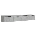 vidaXL Veggskap 2 stk betonggr? 68x30x20 cm konstruert tre