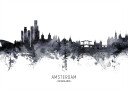 Amsterdam The Netherlands Skyline Plakat Plakat / 30x40cm