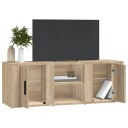  TV benk sonoma eik 100x31,5x35 cm konstruert tre