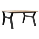  Salongbord Y-ramme 80x80x45 cm heltre furu og støpejern 3282707