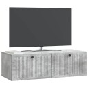  Vegghengt TV skap Betonggrå 98 x 41 x 30 cm Konstruert tre