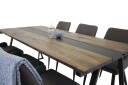 Venture Design Jakarta & Plaza spisegruppe Natur/grå 6 st stoler & bord 200 x 90 cm