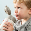 Done By Deer Insulated Straw Bottle Celebration Sand 340 Ml Beige
