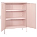 vidaXL Oppbevaringsskap rosa 80x35x101,5 cm stål