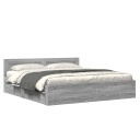  Sengeramme med hodegavl grå sonoma 180x200 cm konstruert tre 8721102855504