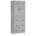  Highboard betonggrå 69,5x34x180 cm konstruert tre