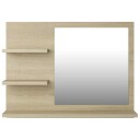 vidaXL Baderomsspeil sonoma eik 60x10,5x45 cm sponplate