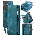 Samsung Galaxy A55 Caseme 008 2-i-1 Multifunksjonell Lommebok-deksel Blå