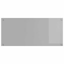 vidaXL Kjøkkenbakplate Lysegrå 110 x 50 x 0,6 cm herdet glass