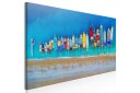 Tavla Colourful Boats 1 Part Narrow 150x50  