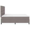 Rammemadrass med madrass & LED Taupe 180x200 cm Stoff