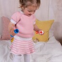 Bluum Strik Strikkesett T-skjorte og skjørt med striper - garnpakke i Bluum Soft Merino Ull