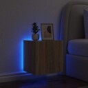  Vegghengt TV-benk med LED sonoma eik 40,5x35x40 cm 837250