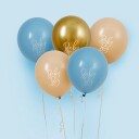 Club Green Hootyballoon Ballonger Baby Boy Gull Blå 5-pakning HBBS211