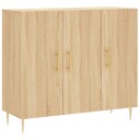 vidaXL Skjenk sonoma eik 90x34x80 cm konstruert tre