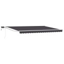 vidaXL Manuell utvidbar markise med LED lamper 5 x 3 m