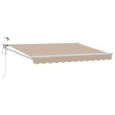 vidaXL Elektrisk Utrekkbar Markise Beige 3 x 2,5 m