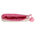 DARK Terry Quilted Mini Pouch Sand & Bubblegum Pink