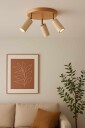 Nurtane taklampe   Beige og Eik