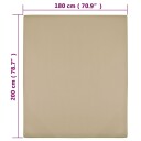 vidaXL Jerseylaken gråbrun 180x200 cm bomull