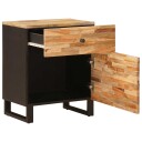  Sengekabinett med skuff Brun 50 x 33 x 60 cm Massiv mango tre
