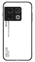 INCOVER OnePlus 11 Glass Bakdeksel - Hello - Hvit