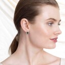 Lily and Rose Petite Camille stud earrings   Emerald / Black diamond