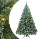  Kunstig juletre med 300 LED med stativ grønn 210 cm PE og PVC