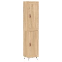 vidaXL Highboard sonoma eik 34,5x34x180 cm konstruert tre