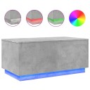  Salongbord med LED-lys betonggrå 90x50x40 cm 8721012466470