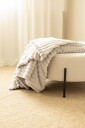 KMCarpets Stripe Pledd 130x170 Sølvfarget