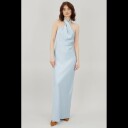 Dolores Dress Light Blue Xl Halter Neck Maxi Dress