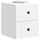  Vegghengt Nattbord Hvit 33 x 34,5 x 40 cm Konstruert tre