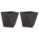 vidaXL Plantekassed 2 pcs Svart 50 x 50 x 50 cm Stål