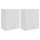 vidaXL Hengende skap 2 stk hvit 50x31x60 cm sponplate