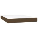 vidaXL Pocket Spring Sengemadrass Medium Mørkebrun 140x200x20 cm Stoff